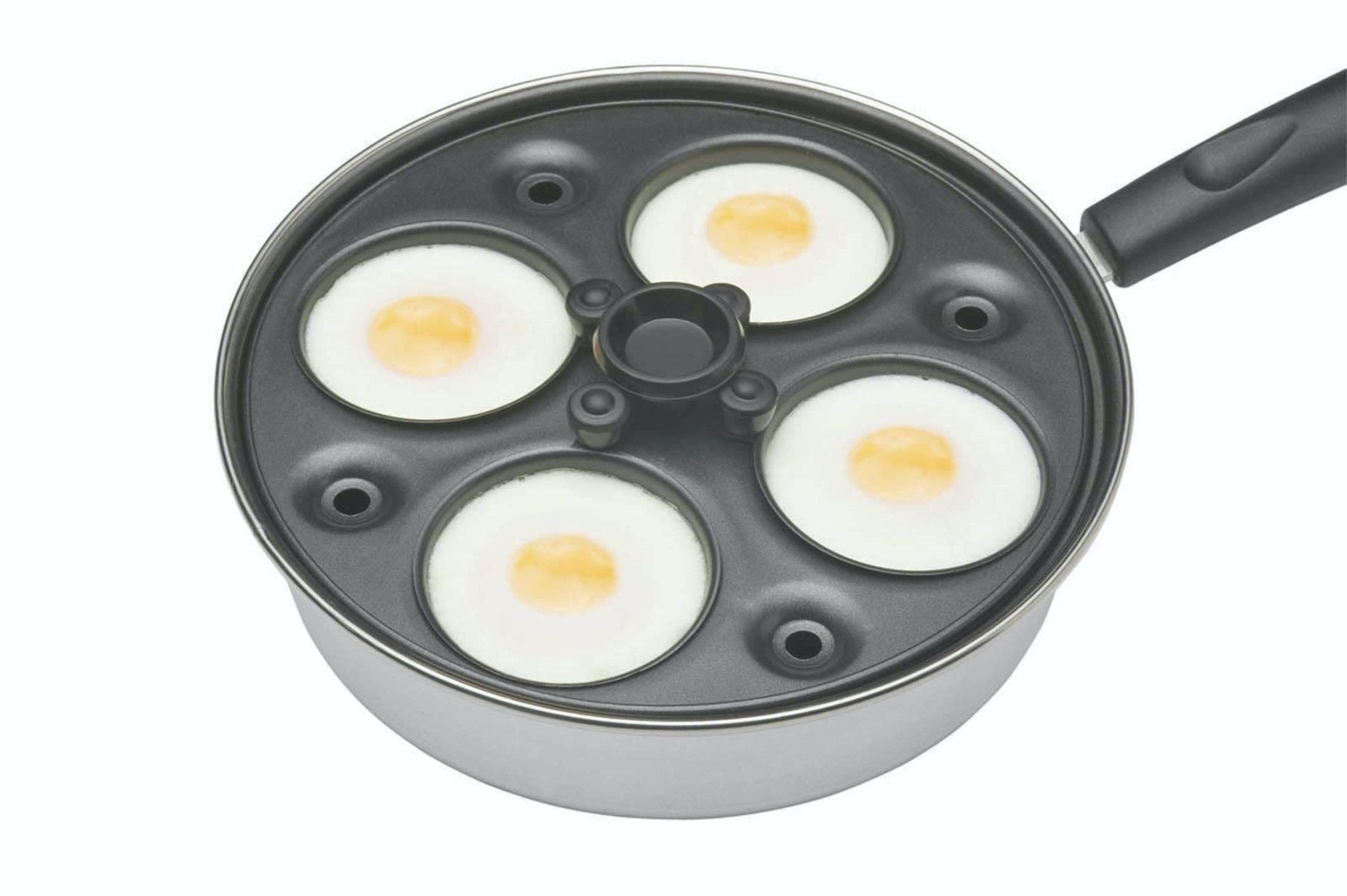 KitchenCraft KCCVPOACH2 2 Egg Poacher Pan in Gift Box, Non Stick and  Induction Safe, Stainless Steel, 16 cm