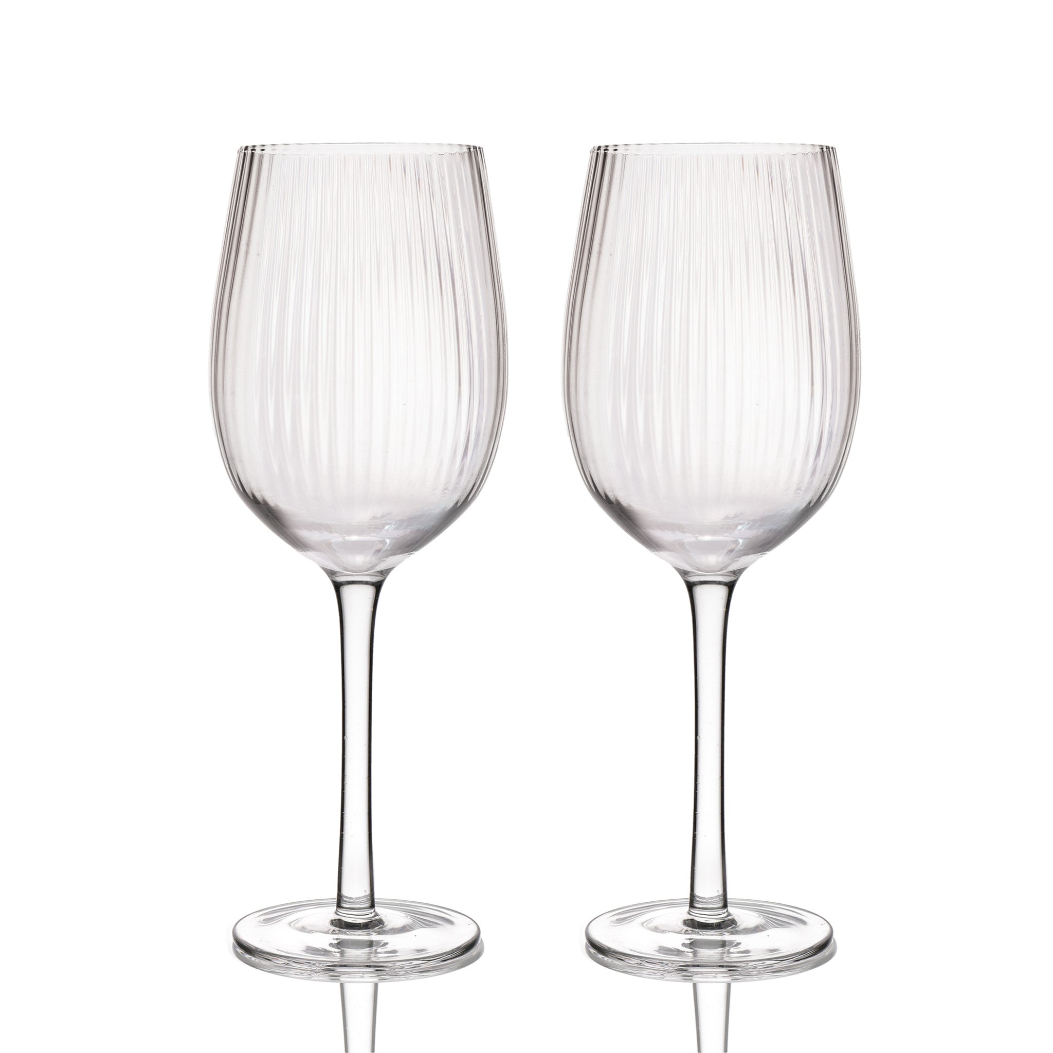 Ribbed Wine Glasses - Set of 4 — Loft Furniture New Zealand