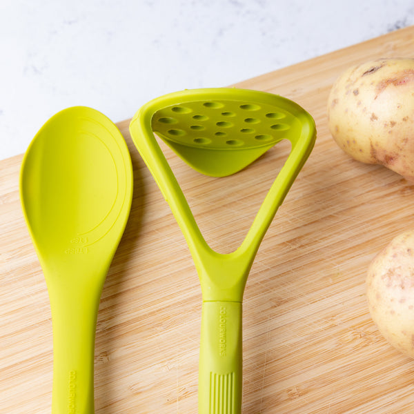 Colourworks Green Silicone Potato Masher with Built-In Scoop –  CookServeEnjoy