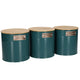 KitchenCraft Tea, Coffee and Sugar Canisters - 1 L, Teal, Set of 3