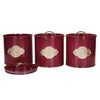 KitchenCraft Tea, Coffee and Sugar Canisters - 1 L, Burgundy, Set of 3 image 3