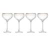 Mikasa Sorrento Ridged Crystal Coupe Glasses, Set of 4, 350ml