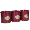 KitchenCraft Tea, Coffee and Sugar Canisters - 1 L, Burgundy, Set of 3 image 13