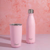 S'well 2pc Travel Cup and Bottle Set with Stainless Steel Water Bottle, 500ml and Drinks Tumbler, 530ml, Pink Topaz image 2