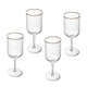 Mikasa Sorrento Ridged Crystal Red Wine Glasses, Set of 4, 450ml