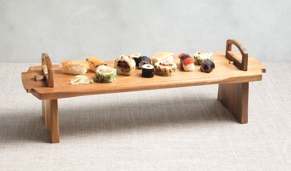 Artesa Extra Large Acacia Wood Antipasti Platform Platter CookServeEnjoy