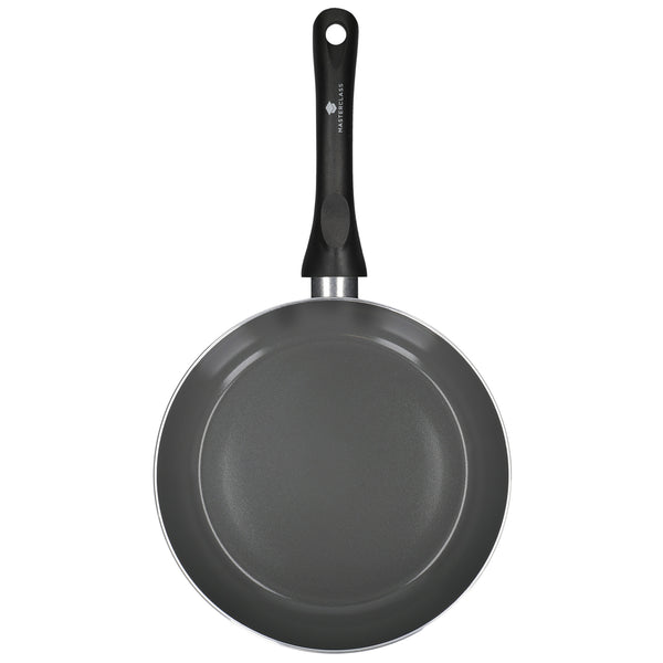 MasterClass Eco Induction Frying Pan with Healthier Ceramic Chemical Free  Non Stick, Large, Aluminium/Iron, Black/Blue, 30 cm