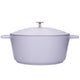 3pc Cookware Set of Lavender Non-Stick Cast Aluminium Casserole Dishes, 20cm/2.5L, 28cm/4L and 28cm/5L - Gift Boxed