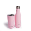 S'well 2pc Travel Cup and Bottle Set with Stainless Steel Water Bottle, 500ml and Drinks Tumbler, 530ml, Pink Topaz