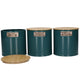 KitchenCraft Tea, Coffee and Sugar Canisters - 1 L, Teal, Set of 3