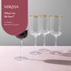 Mikasa Sorrento Ridged Crystal Red Wine Glasses, Set of 4, 450ml