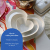 Mikasa Chalk Heart Porcelain Serving Platter, 30cm, White