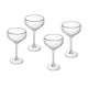 Mikasa Sorrento Ridged Crystal Coupe Glasses, Set of 4, 350ml