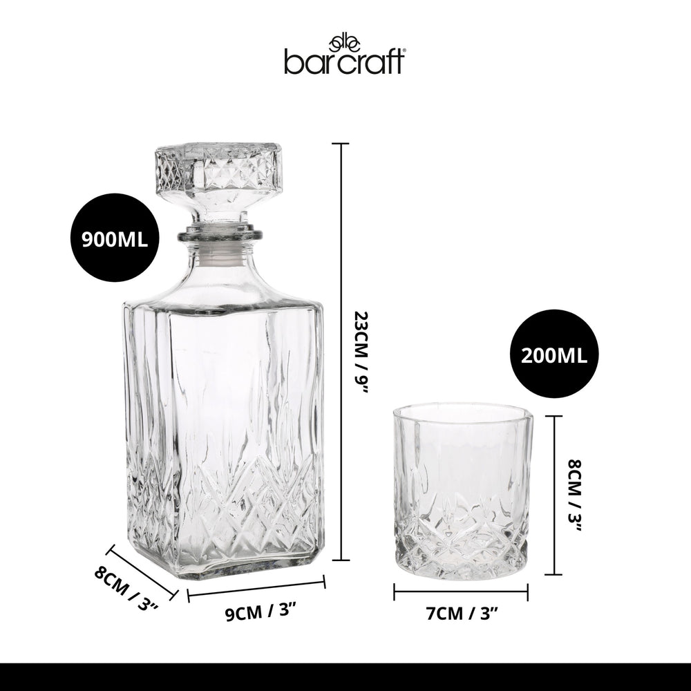 BarCraft Cut Glass Decanter Set – CookServeEnjoy