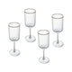 Mikasa Sorrento Ridged Crystal White Wine Glasses, Set of 4, 400ml