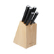 KitchenAid Classic 5-Piece Kitchen Knife Set with Block, Sharp High-Carbon Japanese Steel Knives and Birchwood Holder