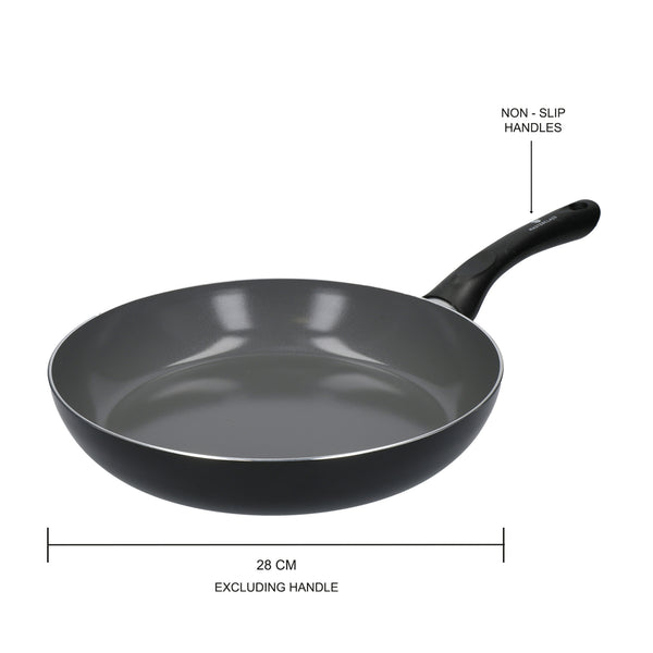 3pc Can-to-Pan Recycled Ceramic – with & 3x Aluminium Non CookServeEnjoy Set Pan Frying