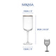 Mikasa Sorrento Ridged Crystal White Wine Glasses, Set of 4, 400ml