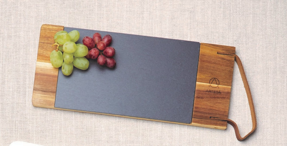 Artesá Acacia Wood And Slate Serving Board Cookserveenjoy 