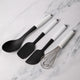 4pc White Classic Utensil Set with Scraper Spatula, Spoon Spatula, Whisk & Basting Spoon