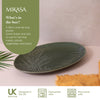 Mikasa Jardin Stoneware Oval Serving Platter, 36cm, Green