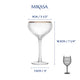 Mikasa Sorrento Ridged Crystal Coupe Glasses, Set of 4, 350ml