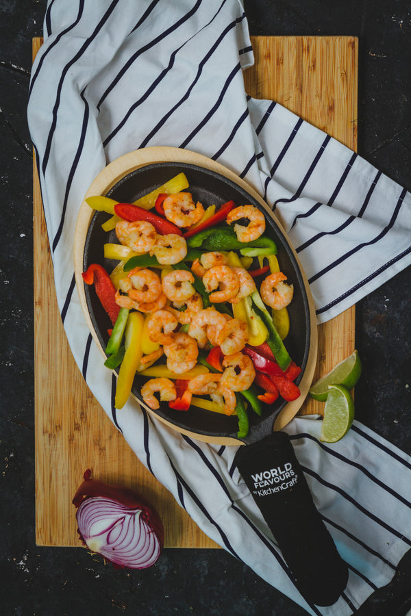 World of Flavours Cast Iron Fajita Sizzler