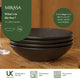 Mikasa Jardin Midnight 4-Piece Stoneware Pasta Bowl Set, 20cm, Black