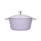 3pc Cookware Set of Lavender Non-Stick Cast Aluminium Casserole Dishes, 20cm/2.5L, 28cm/4L and 28cm/5L - Gift Boxed