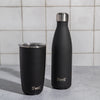 S'well 2pc Travel Cup and Bottle Set with Stainless Steel Water Bottle, 500ml and Drinks Tumbler, 530ml, Onyx image 2