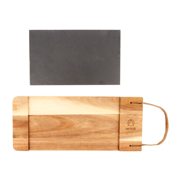 Artesá Acacia Wood and Slate Serving Board – CookServeEnjoy