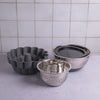 MasterClass 4pc Baking Set with Cast Aluminium Button Decorative Cake Pan and 3pc Stainless Steel Bowl Set image 2