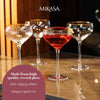 Mikasa Sorrento Ridged Crystal Coupe Glasses, Set of 4, 350ml