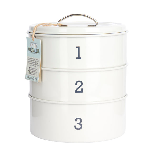 Living Nostalgia French Grey Three Tier Cake Tin Set