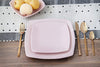 Creative Tops Raven Pink 12 Piece Dinner Set, Square, Ceramic, Service for 4 image 4