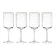 Mikasa Sorrento Ridged Crystal White Wine Glasses, Set of 4, 400ml