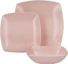 Creative Tops Raven Pink 12 Piece Dinner Set, Square, Ceramic, Service for 4 image 3