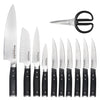 KitchenAid Gourmet 11-Piece Kitchen Knife Set with Block, Sharp High-Carbon Japanese Steel Knives and Birchwood Holder image 5