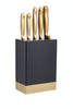 MasterClass 5-Piece Brass-Coloured Stainless Steel Knife Set and Knife Block