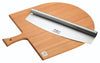 4pc Pizza Serving Set with Bamboo Paddle Board, Rocking Knife, Pizza Stone and Pizza Cutter image 3