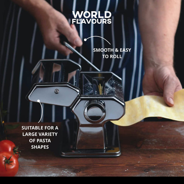 Pasta machine, red, World of Flavors - Kitchen Craft