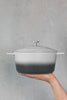 MasterClass Lightweight 4 Litre Casserole Dish with Lid - Ombre Grey