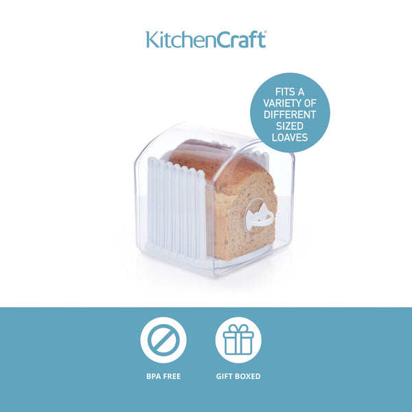 Bread Storage Container Box Expandable Slicer Guide Kitchen Craft Loaf  Keeper