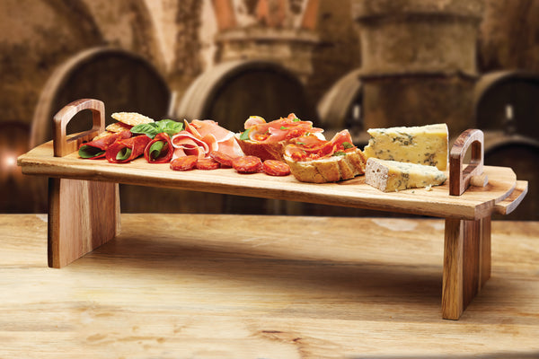 Artesa Extra Large Acacia Wood Antipasti Platform Platter CookServeEnjoy