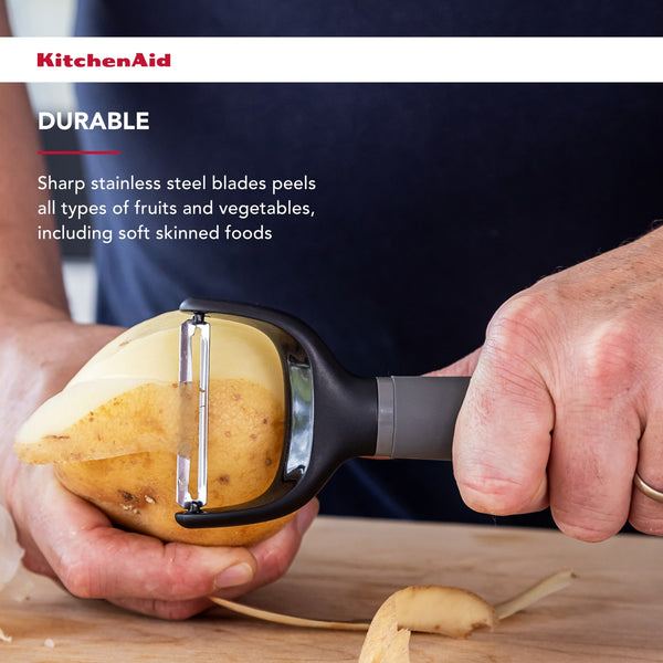 KitchenAid Soft Grip Y Peeler Charcoal Grey CookServeEnjoy