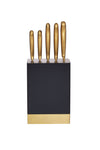 MasterClass 5-Piece Brass-Coloured Stainless Steel Knife Set and Knife Block image 3