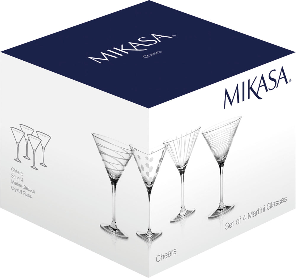 Mikasa Cheers Set Of 4 Martini Glasses Cookserveenjoy 0597