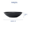 Mikasa Jardin Midnight 4-Piece Stoneware Pasta Bowl Set, 20cm, Black