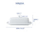 Mikasa Chalk Porcelain Butter Dish, 21cm, White