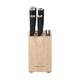 KitchenAid Classic 5-Piece Kitchen Knife Set with Block, Sharp High-Carbon Japanese Steel Knives and Birchwood Holder